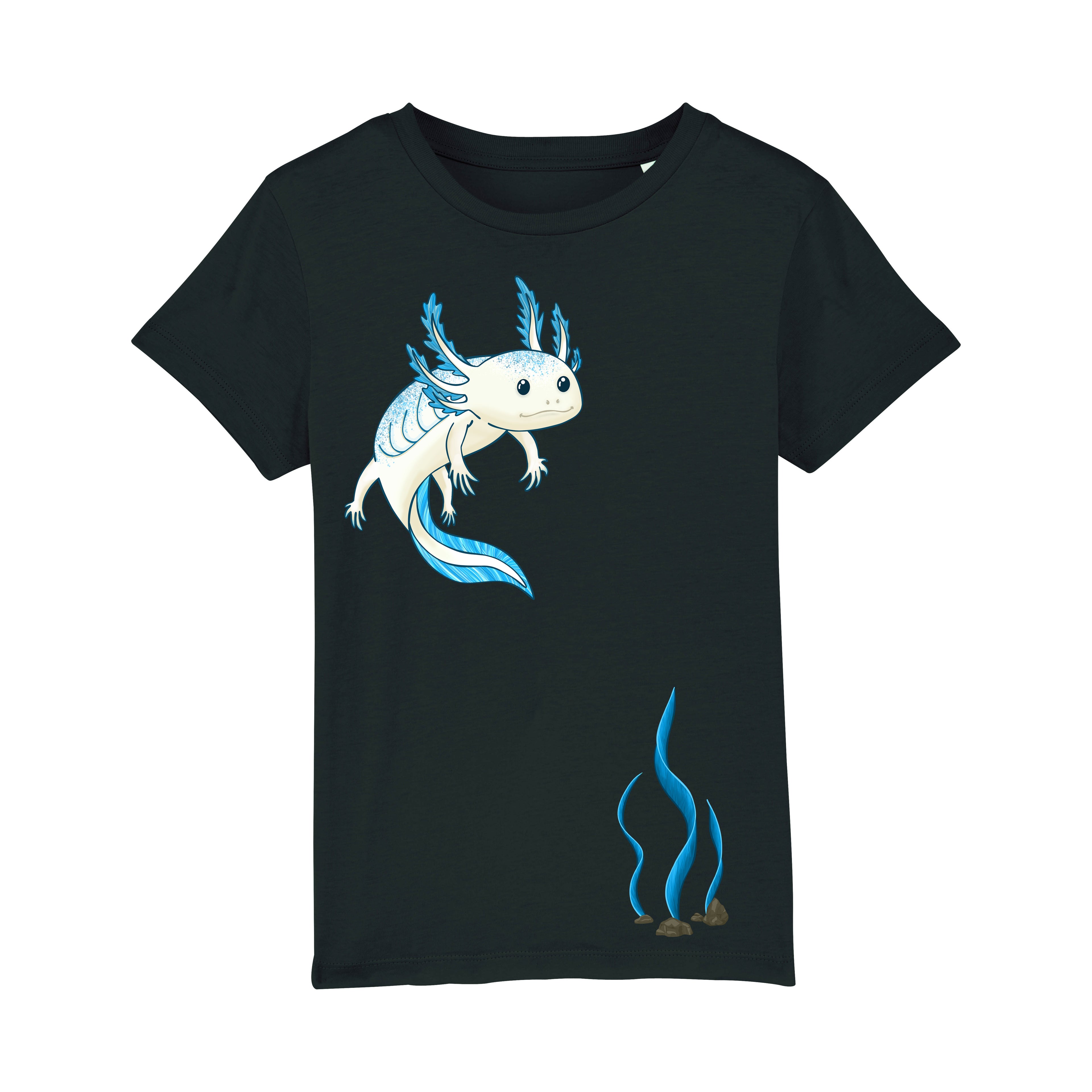 Kinder-T-Shirt "Axolotl", bedrucktes T-Shirt, Biobaumwolle, Tiere