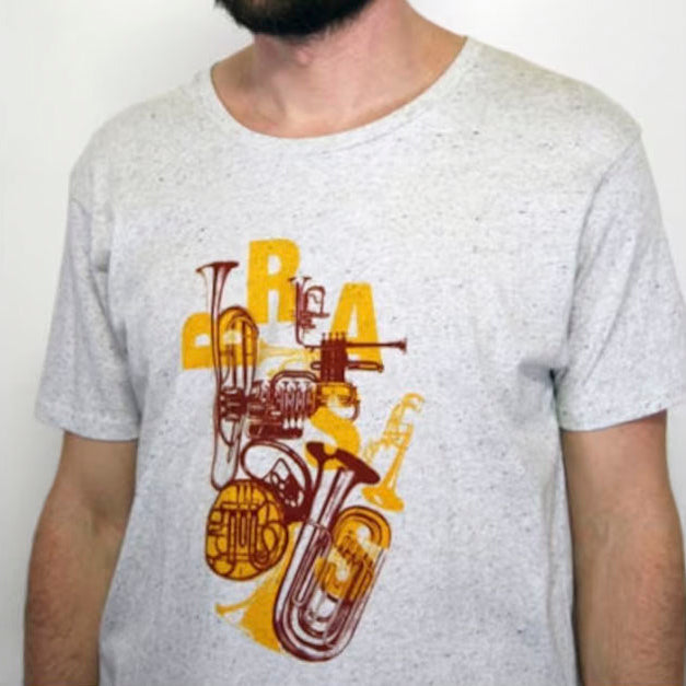 T-Shirt bedruckt, "Brass"