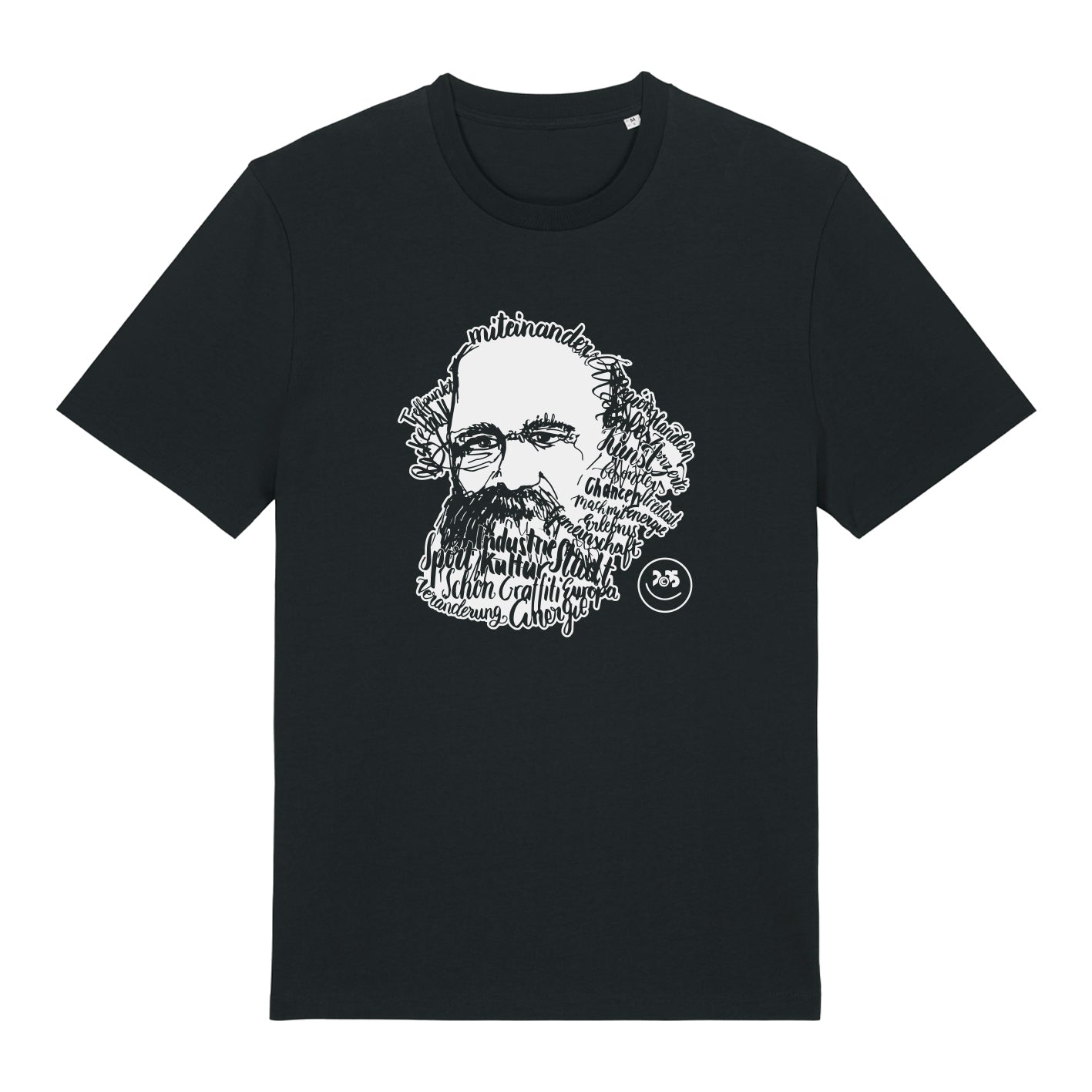 T-Shirt bedruckt, "Kaligrafie-Marx"
