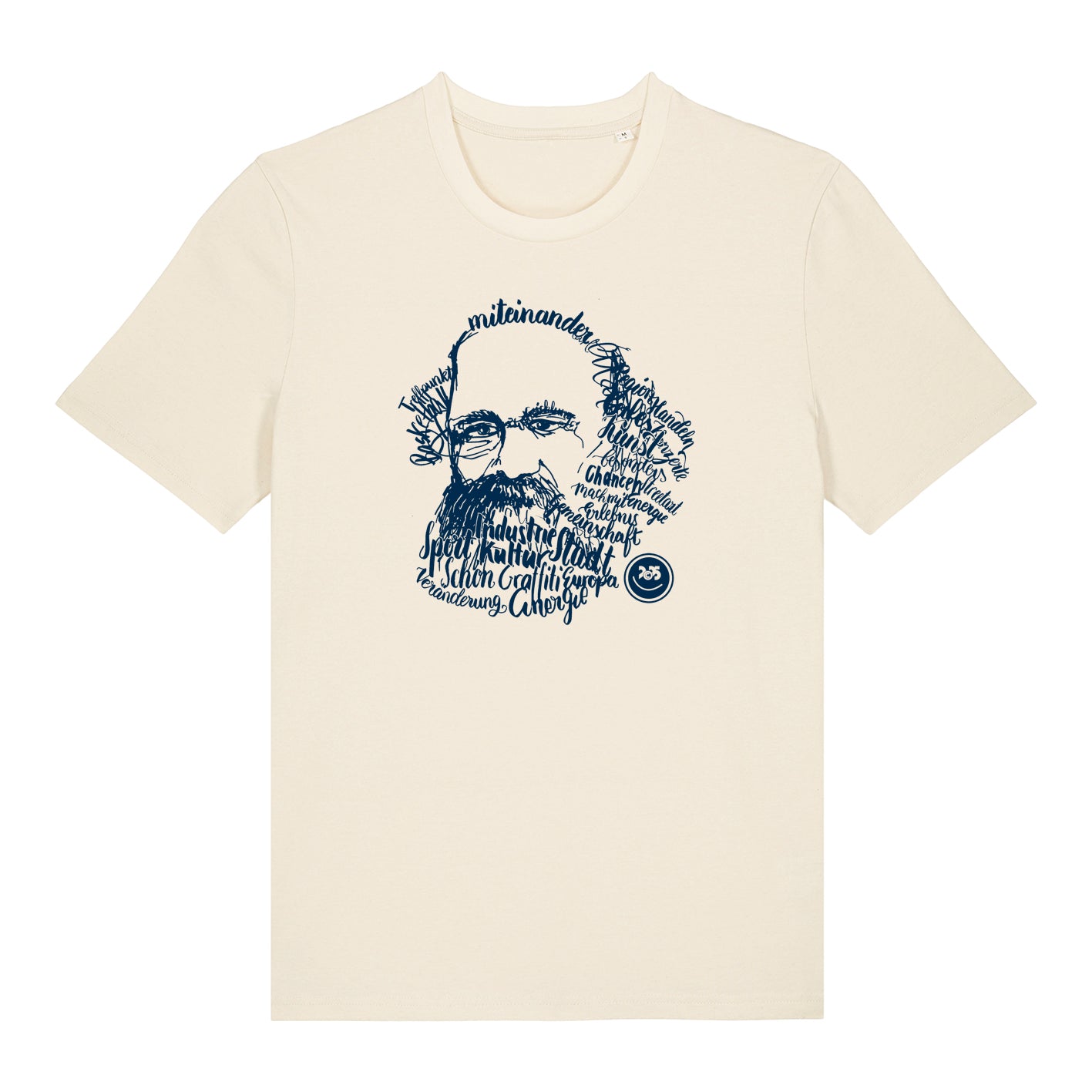 T-Shirt bedruckt, "Kaligrafie-Marx"