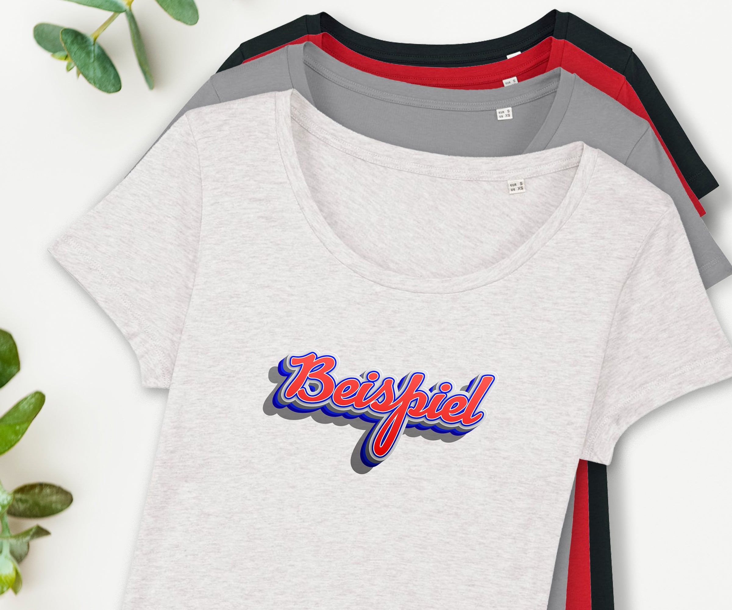 Damenshirt mit Wunschtext, Effektschrift "Different"