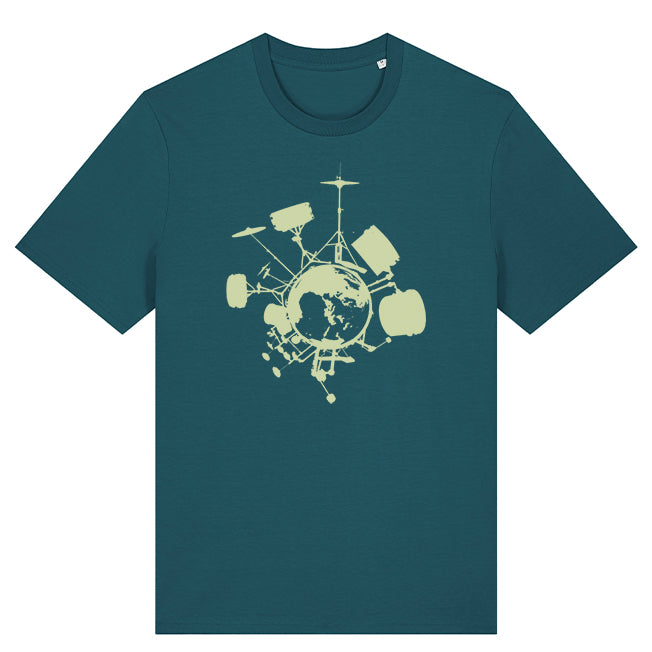 T-Shirt, bedruckt "Drums"