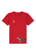 Kinder-T-Shirt „Feuerwehr Tatü Tata“ – Bio-Baumwolle, Rot
