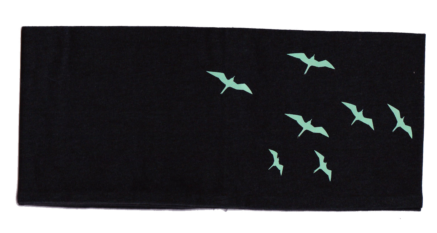 Haarband mit Vogelschwarm-Motiv