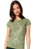 Shirt "Sicherheitsnadeln", khaki, Damenshirt, Siebdruck