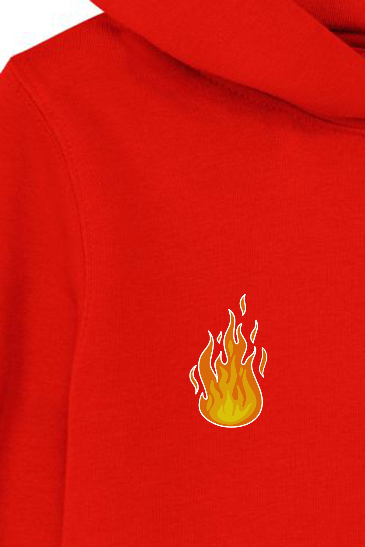 Kinder-Hoodie „Feuerwehr Tatü Tata“ – Bio-Baumwolle, Rot