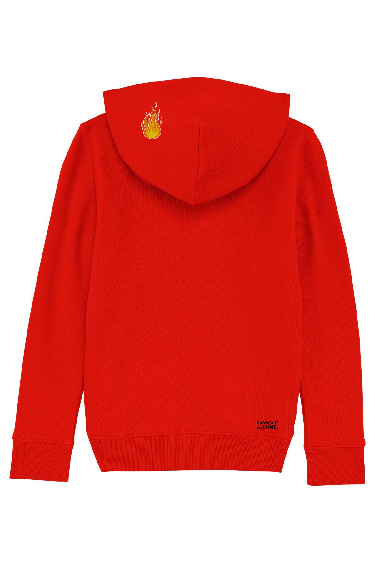 Kinder-Hoodie „Feuerwehr Tatü Tata“ – Bio-Baumwolle, Rot