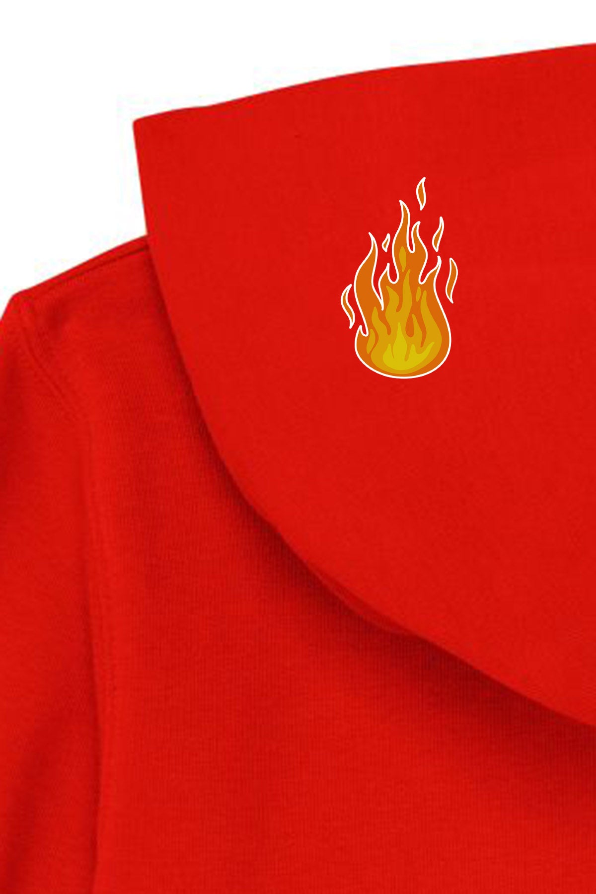 Kinder-Hoodie „Feuerwehr Tatü Tata“ – Bio-Baumwolle, Rot