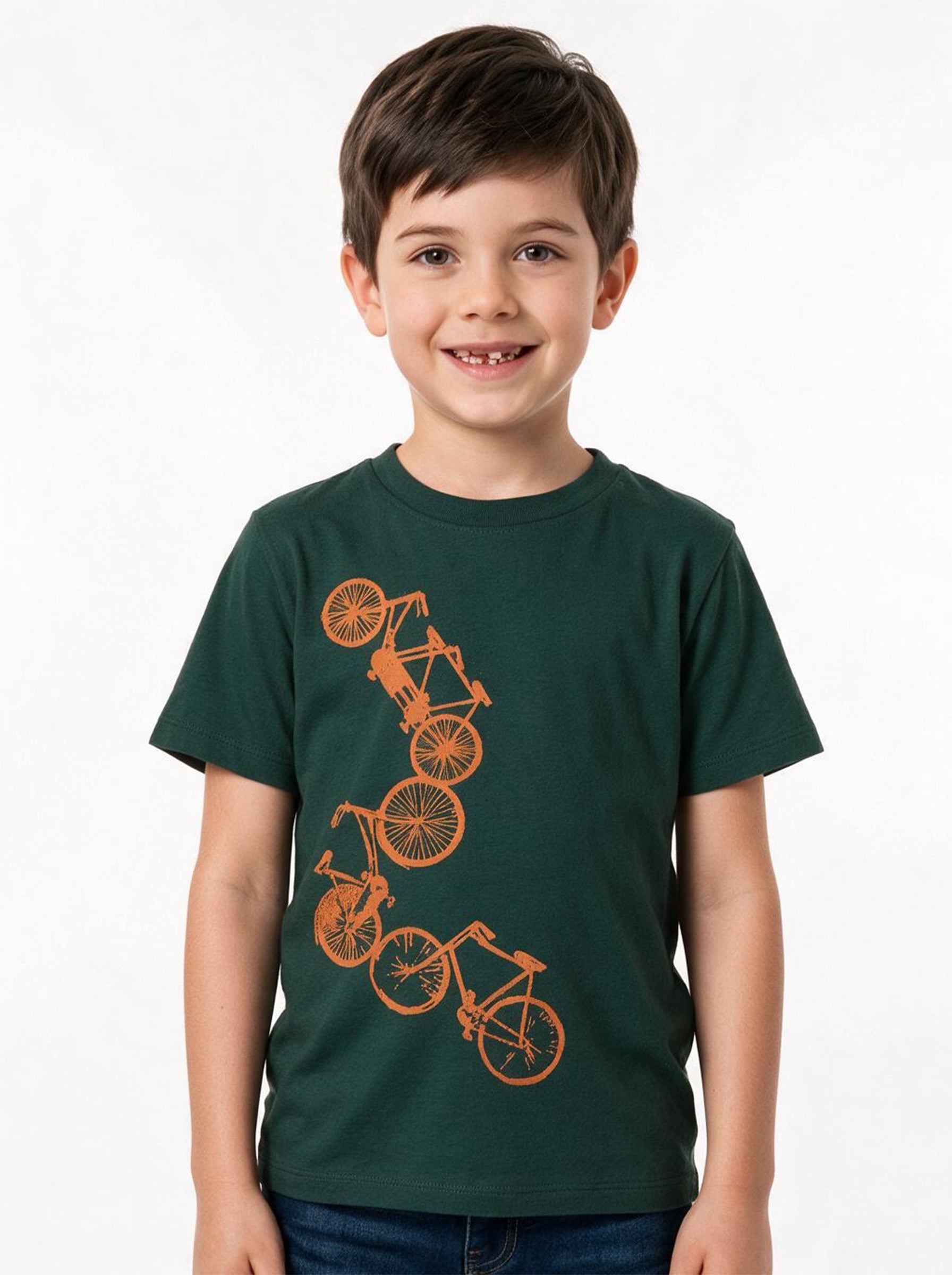 Kinder-T-Shirt, bedruckt "Fahrräder"