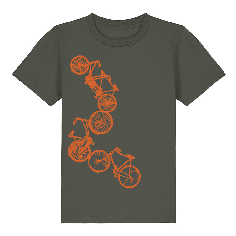 Kinder-T-Shirt, bedruckt "Fahrräder"