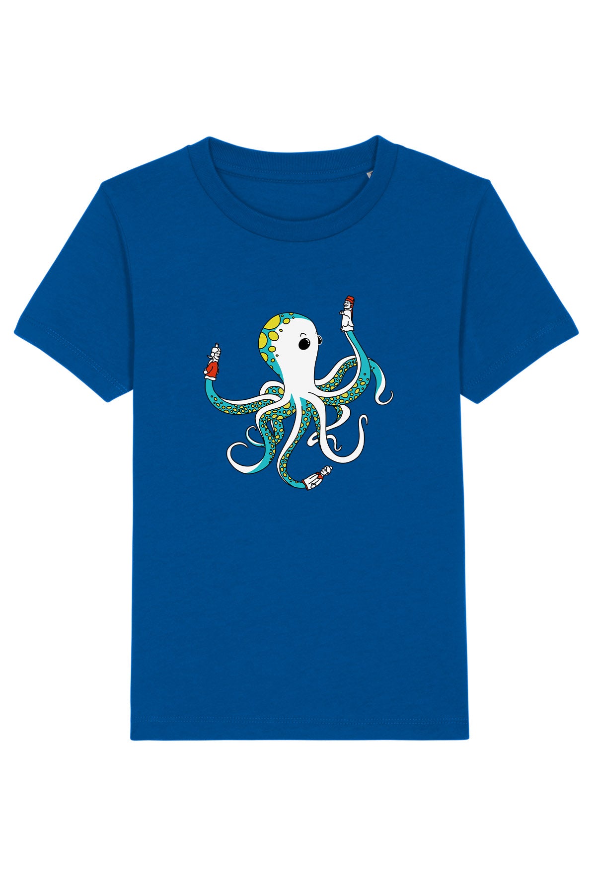 Kinder T-Shirt „Oktopus“ – Bedrucktes Shirt mit süßem Tiermotiv, Biobaumwolle