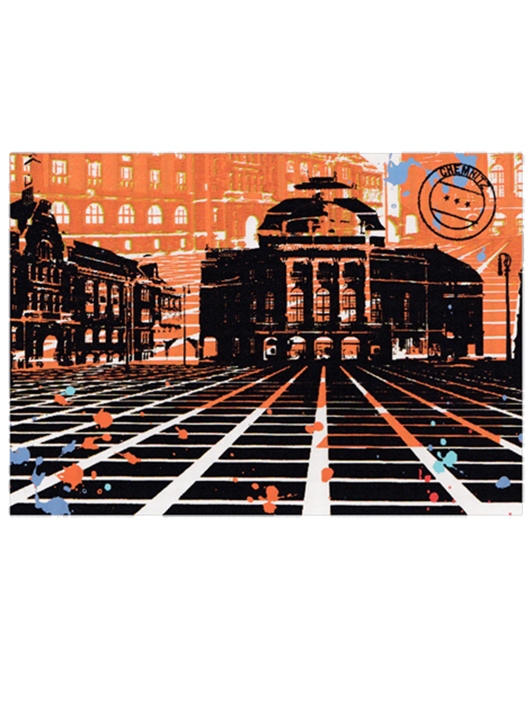 Postkarte Chemnitzer Theaterplatz