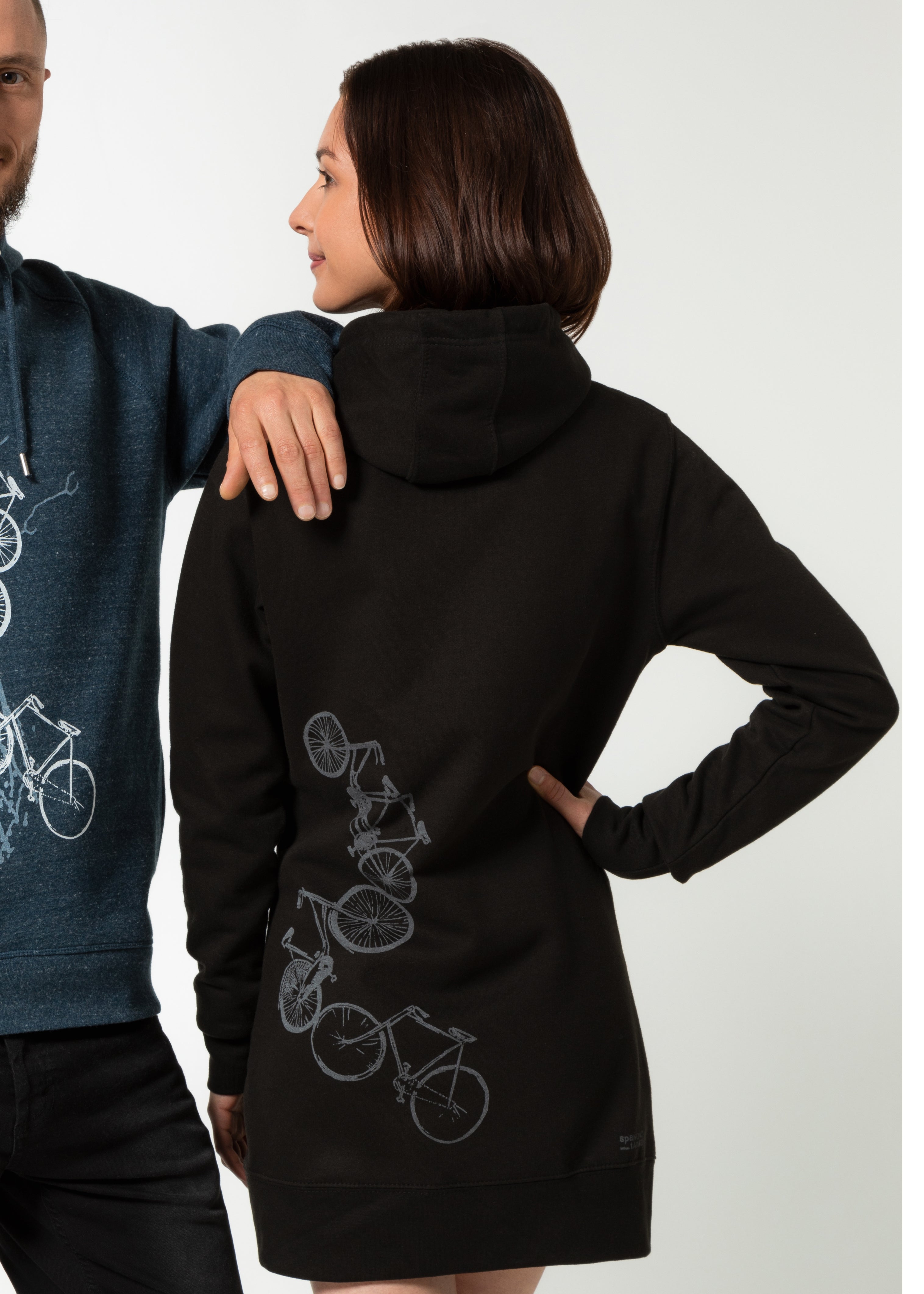 Hoodiekleid "Fahrräder", Sweatshirtkleid, Minikleid