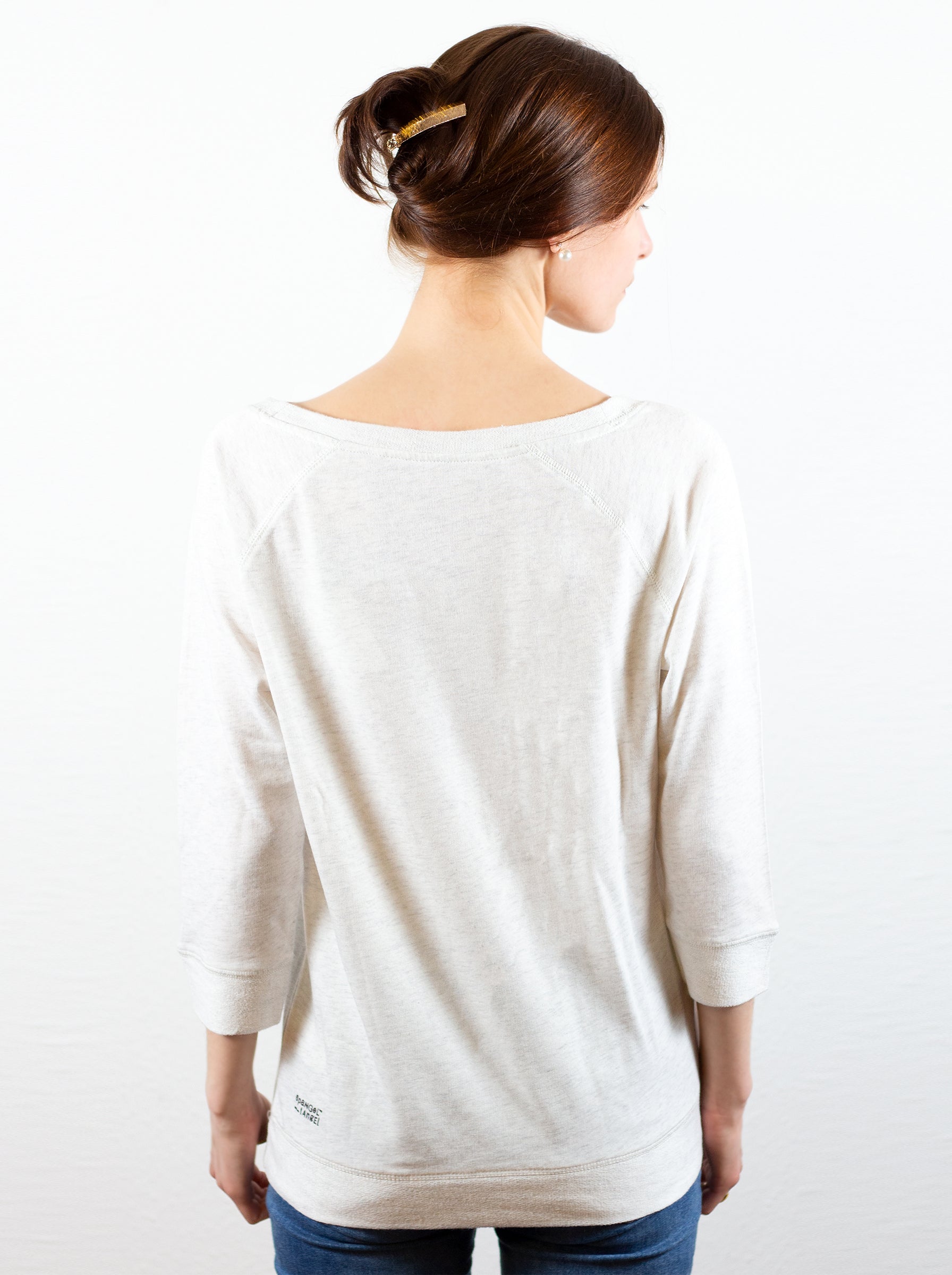 Pullover, "Mondkatze", Sweatshirt, cremeweiß