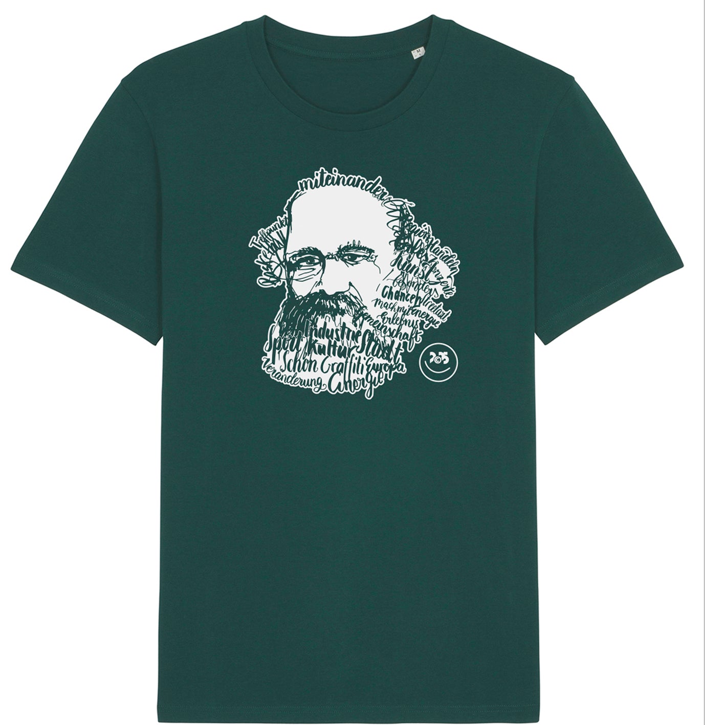 T-Shirt bedruckt, "Kaligrafie-Marx"