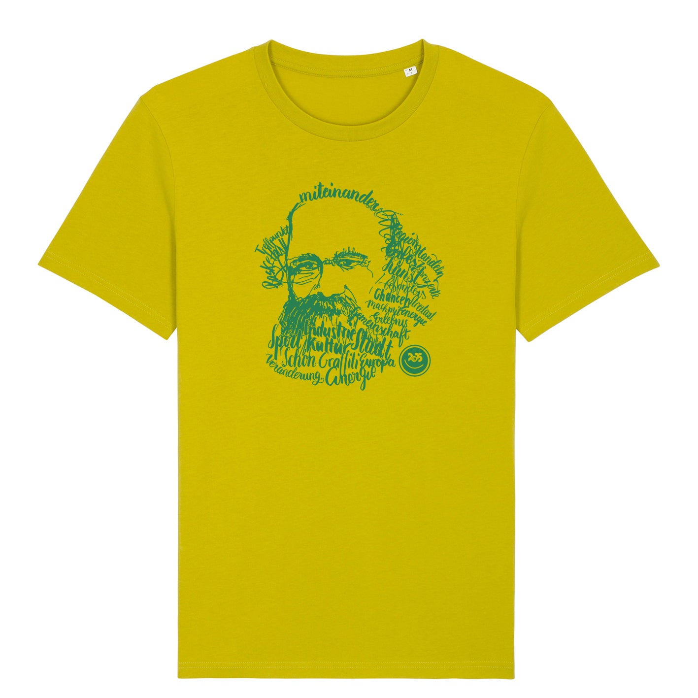 T-Shirt bedruckt, "Kaligrafie-Marx"