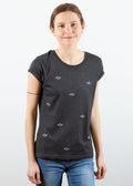 Damen T-Shirt „Boote“, tailliert, Siebdruck