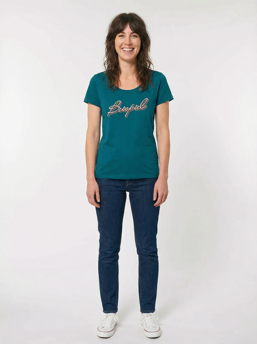 Damenshirt mit Wunschtext, Effektschrift