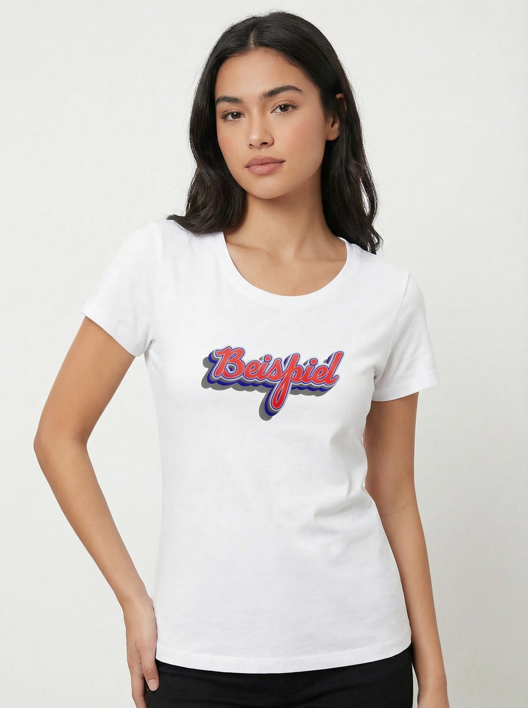 Damenshirt mit Wunschtext, Effektschrift "Different"
