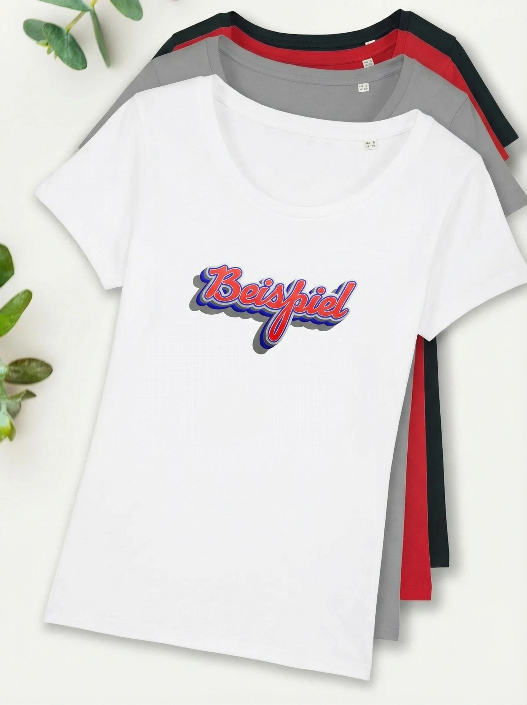 Damenshirt mit Wunschtext, Effektschrift "Different"