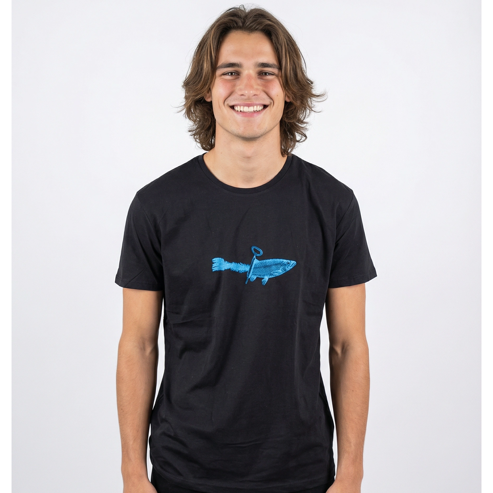 T-Shirt bedruckt, "Dosenfisch"