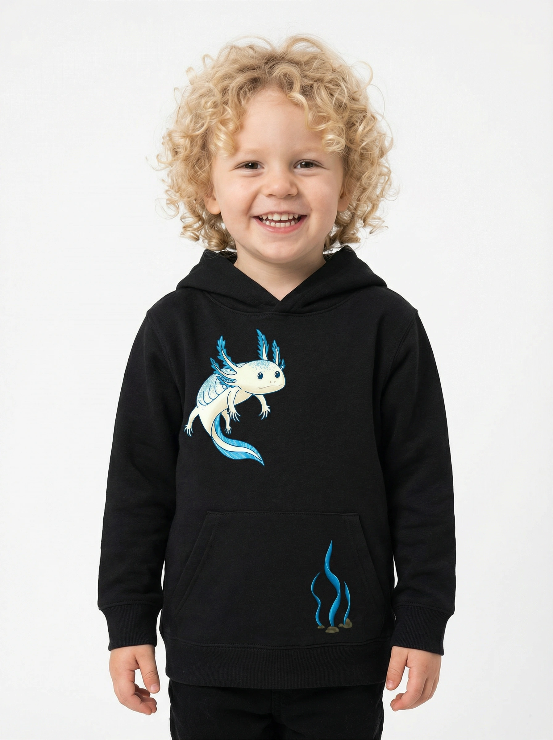 Kinder-Hoodie "Axolotl"