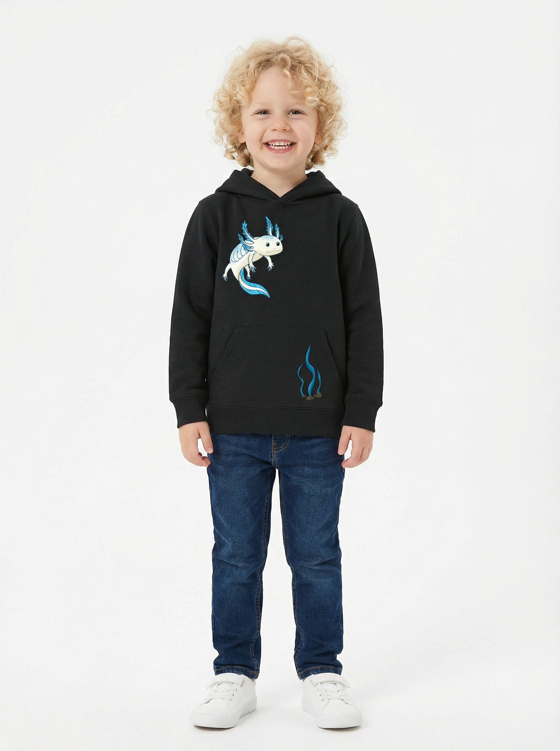Kinder-Hoodie "Axolotl"