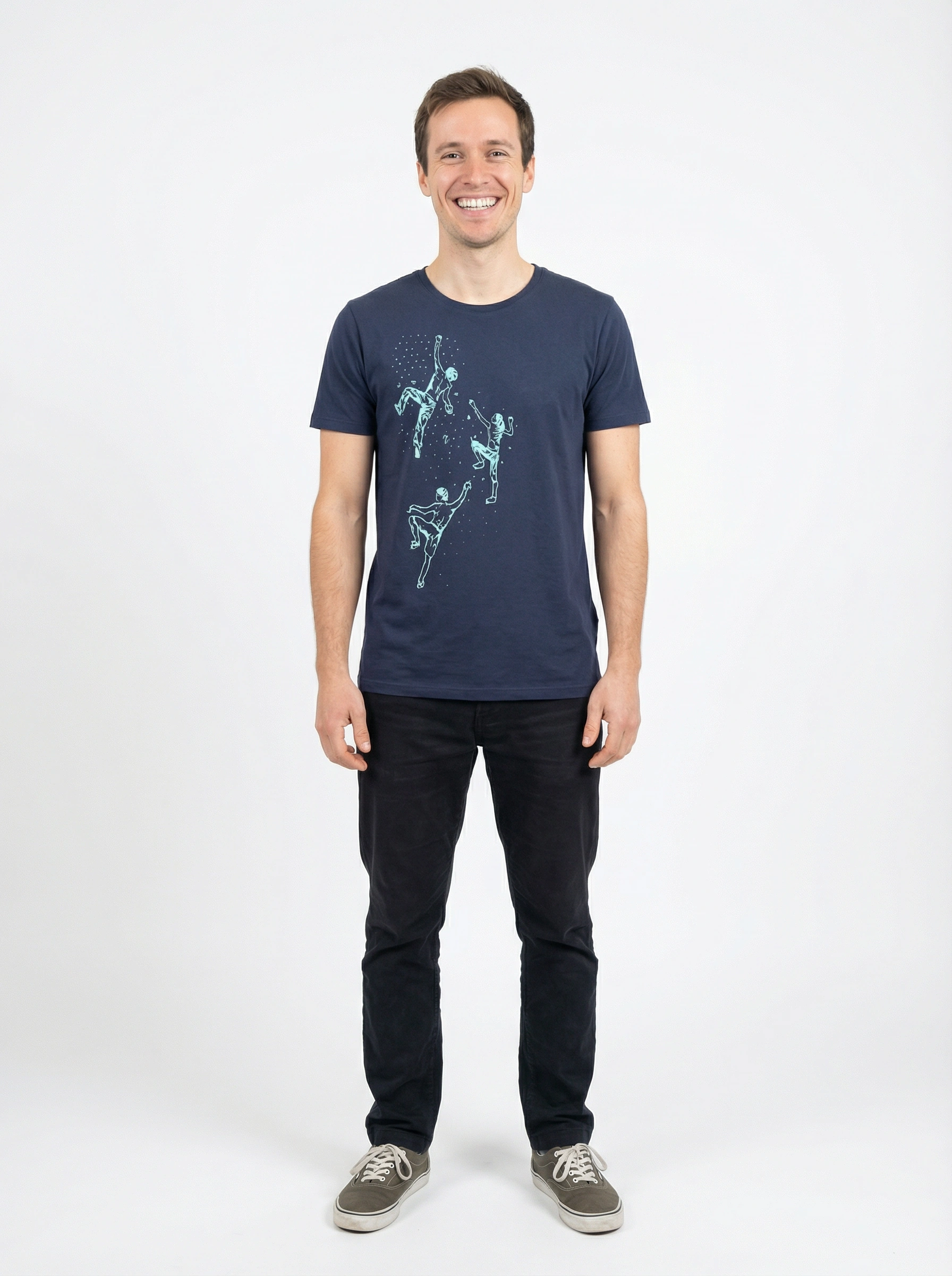 T-Shirt, bedruckt, "Bouldern", Unisex