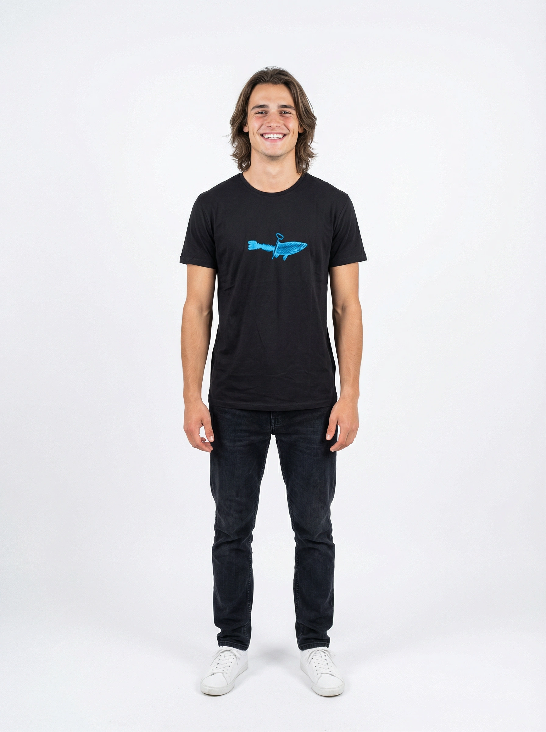 T-Shirt bedruckt, "Dosenfisch"