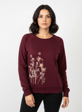 Pullover, "Distel" burgund, Sweatshirt