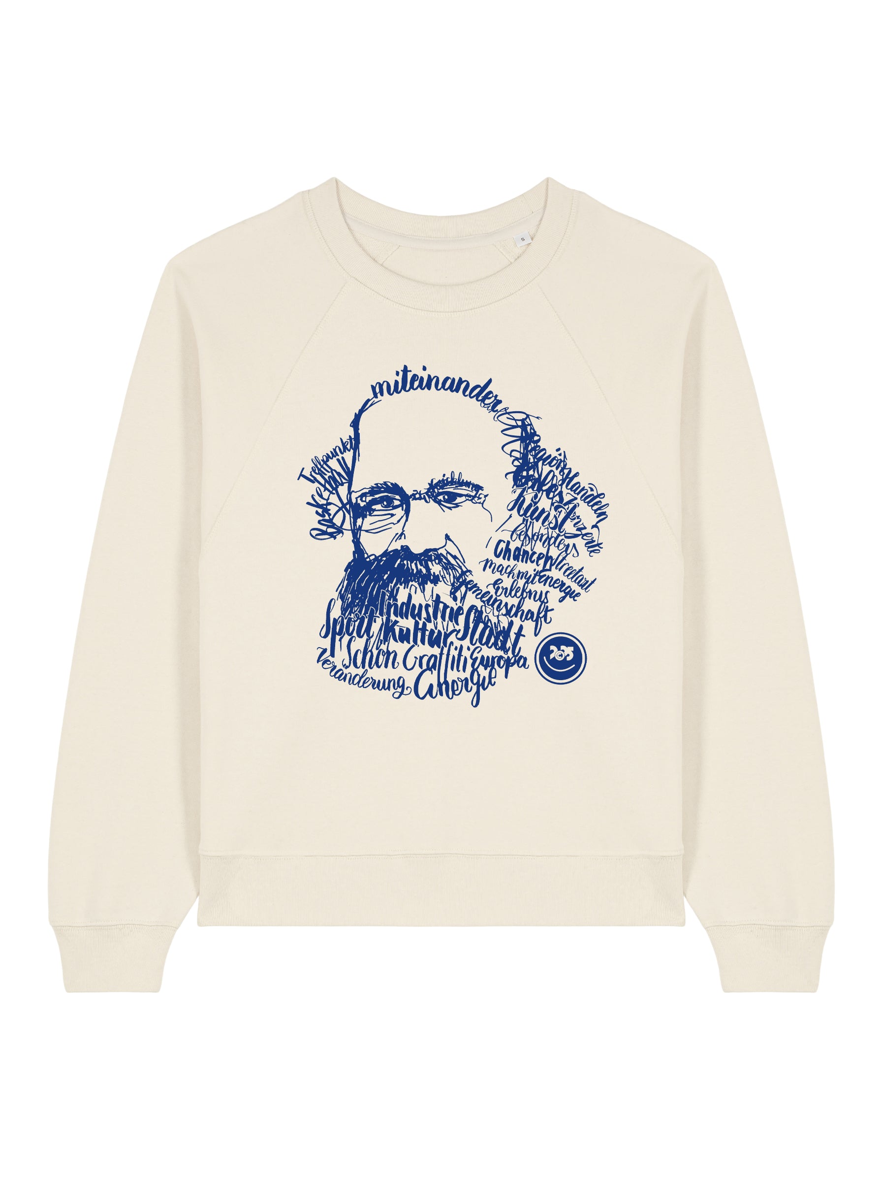 Pullover, "Kaligrafie-Marx" Sweatshirt, Damen, bedruckt, Bio-Baumwolle