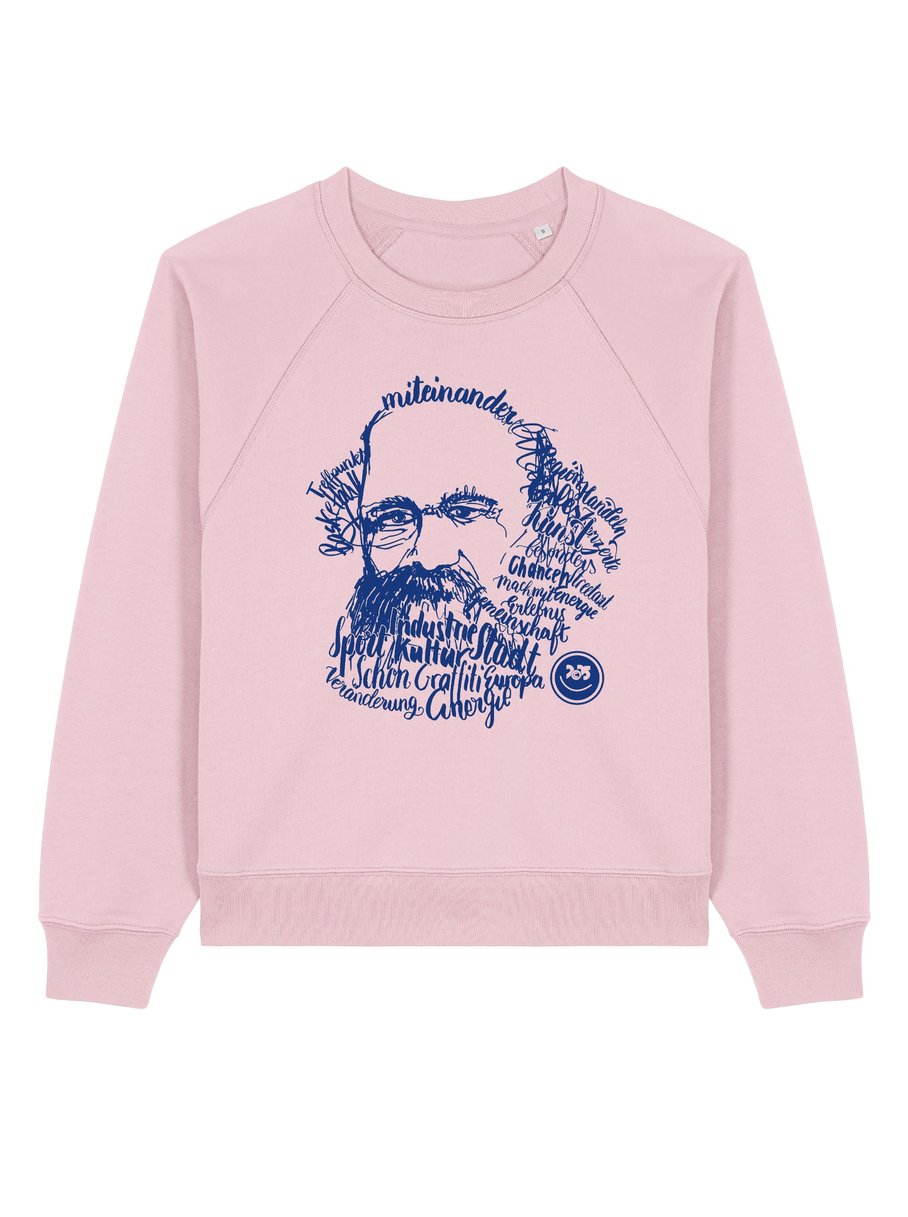 Pullover, "Kaligrafie-Marx" Sweatshirt, Damen, bedruckt, Bio-Baumwolle
