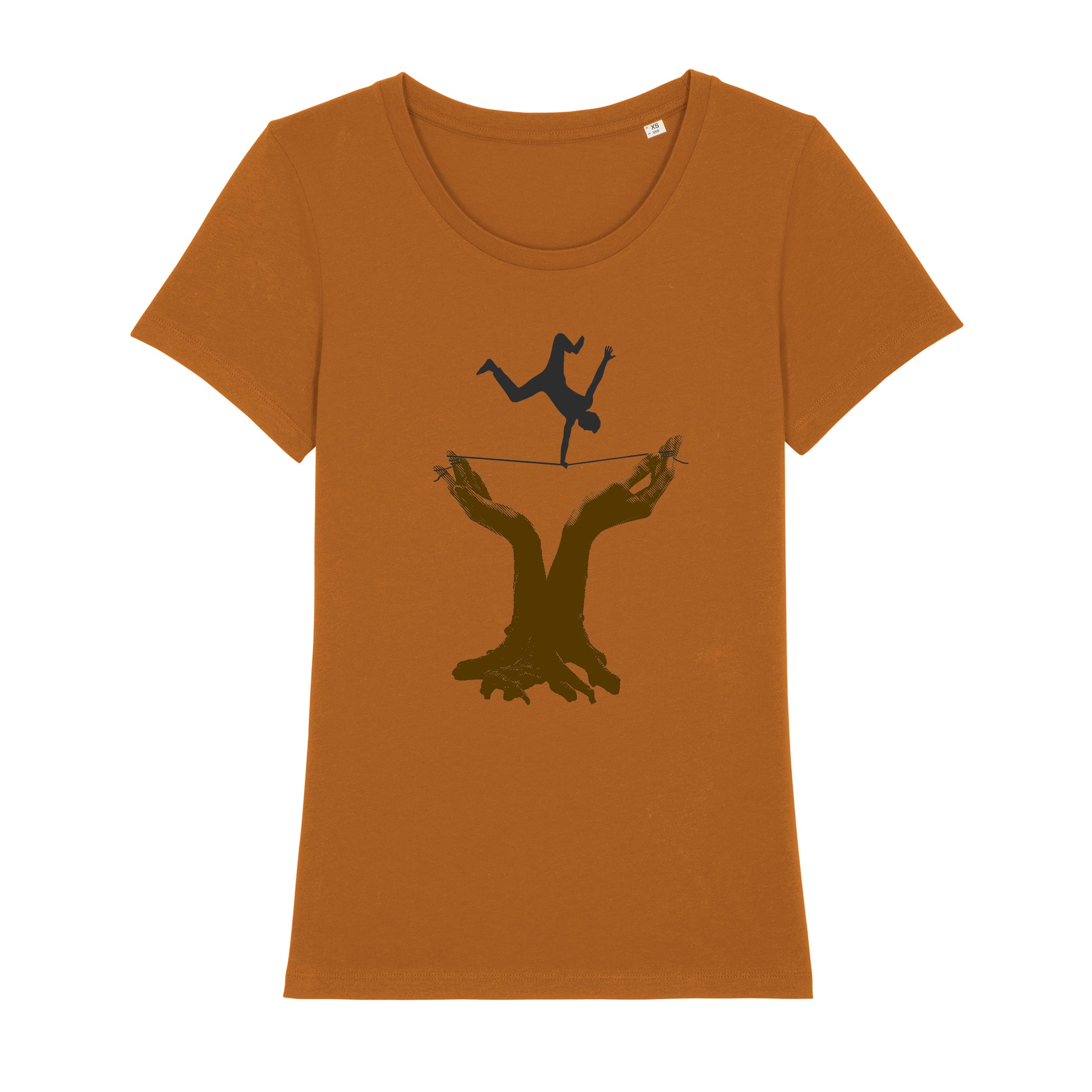 T-Shirt bedruckt, "Slackline"