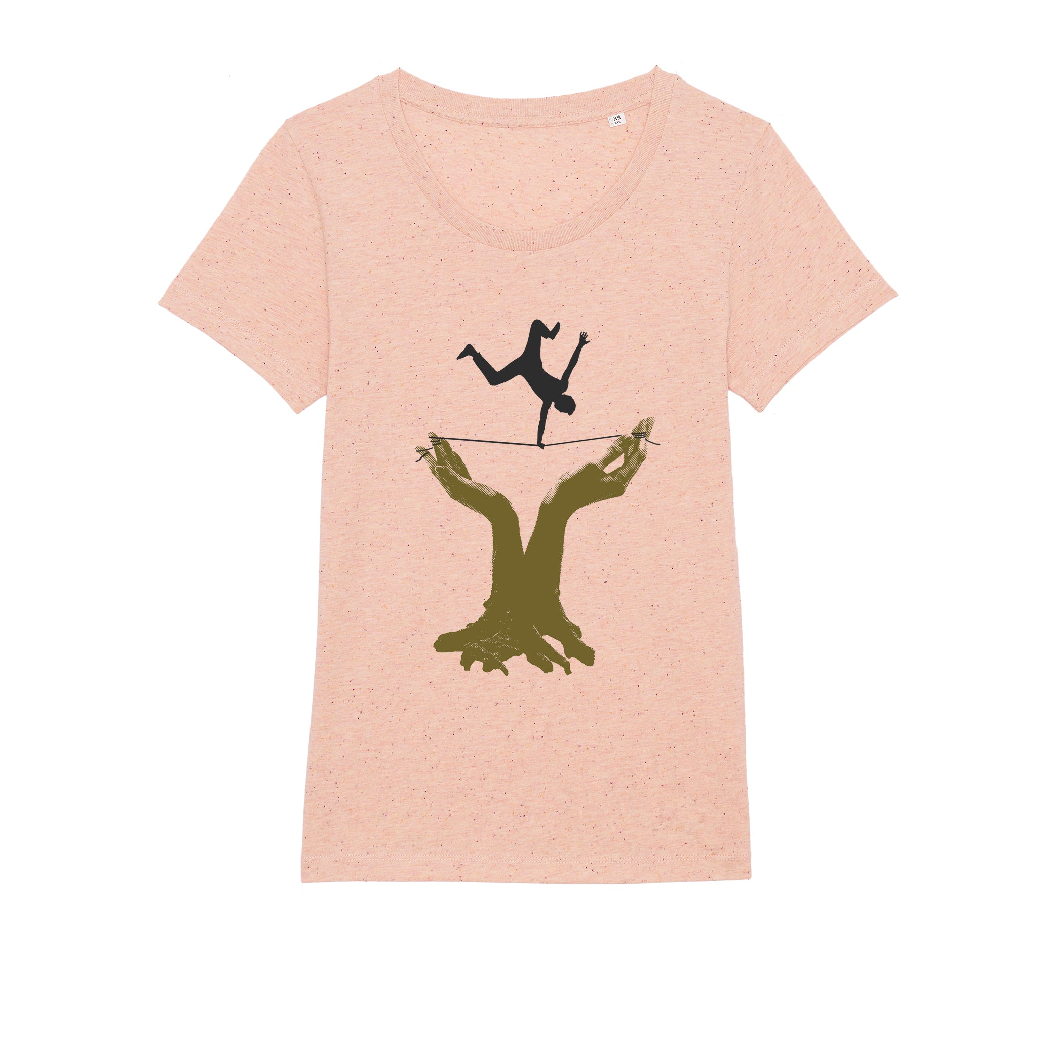 T-Shirt bedruckt, "Slackline"