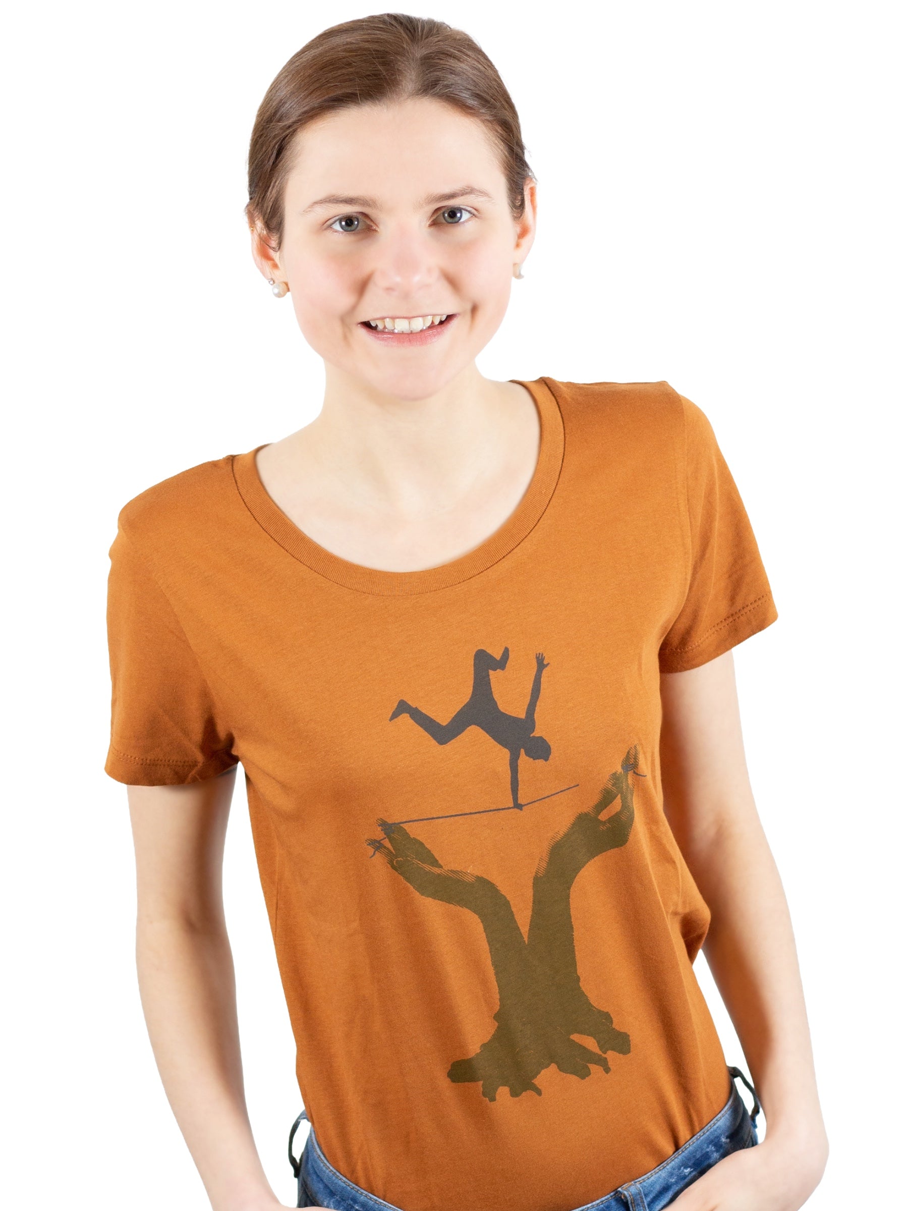 T-Shirt bedruckt, "Slackline"
