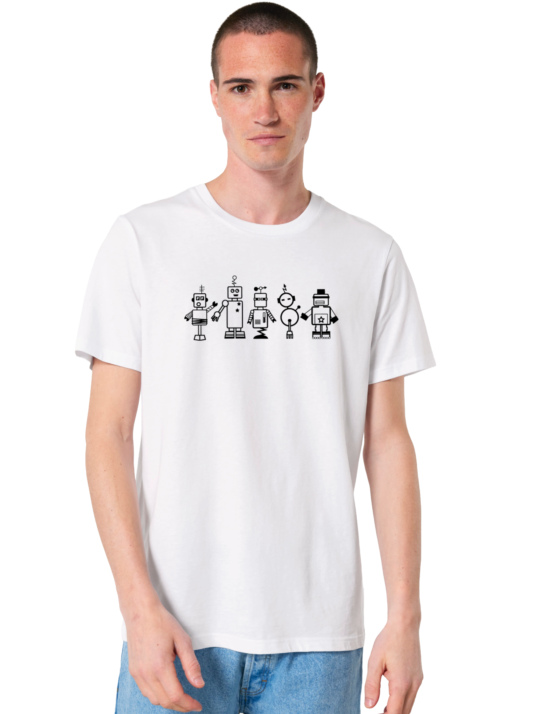 T-Shirt, bedruckt Roboter