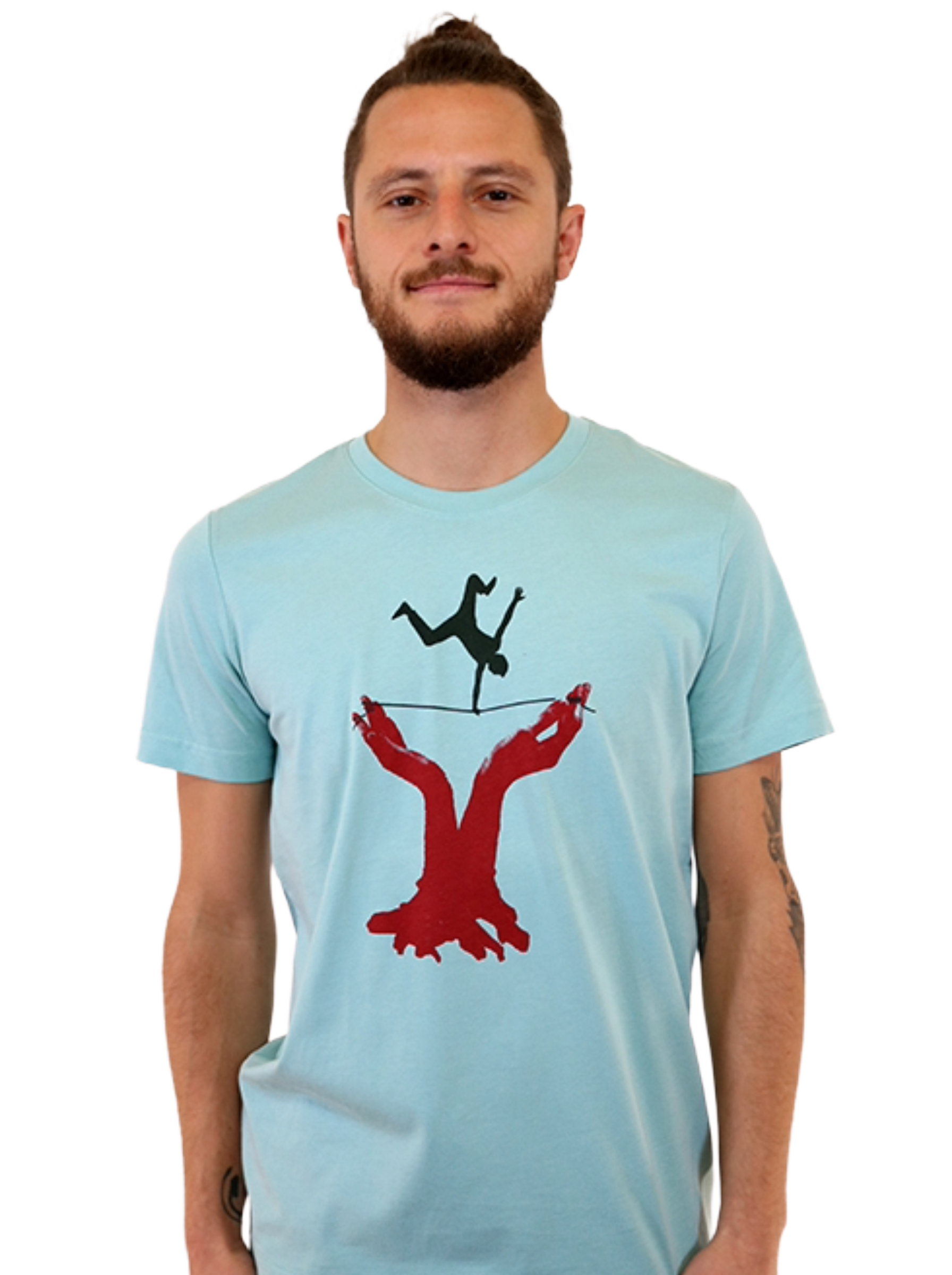 T-Shirt, bedruckt "Slackline"