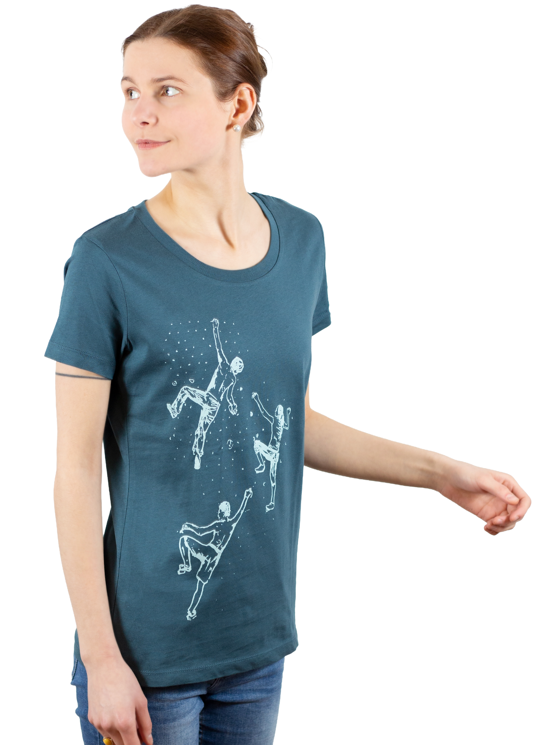 T-Shirt, bedruckt, "Bouldern"