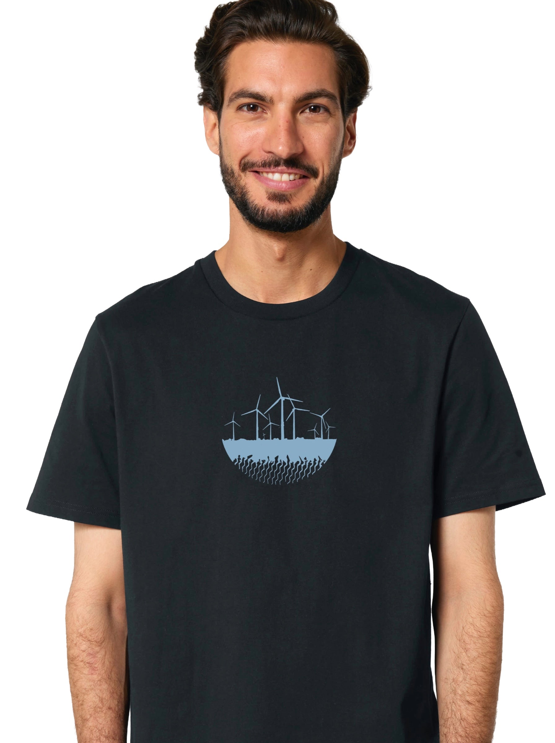 T-Shirt bedruckt, "Windkraft"