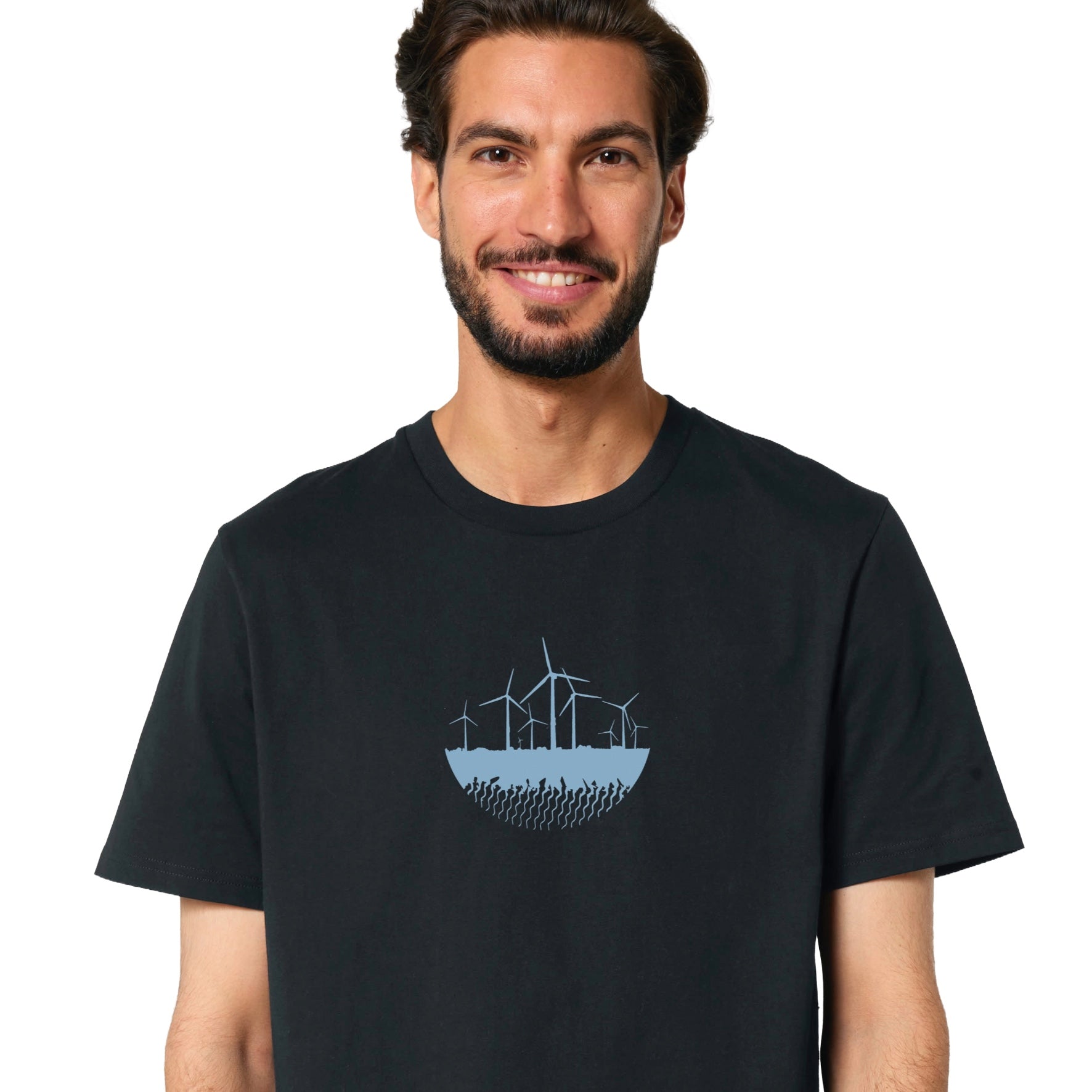 T-Shirt bedruckt, "Windkraft"
