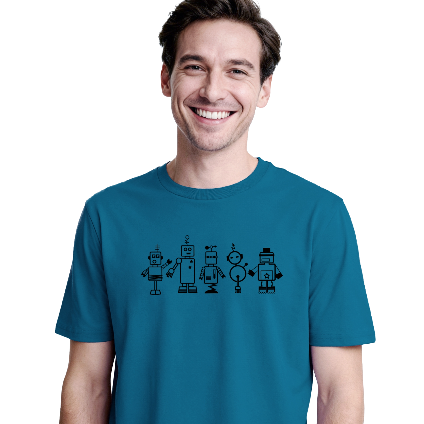 T-Shirt, bedruckt Roboter