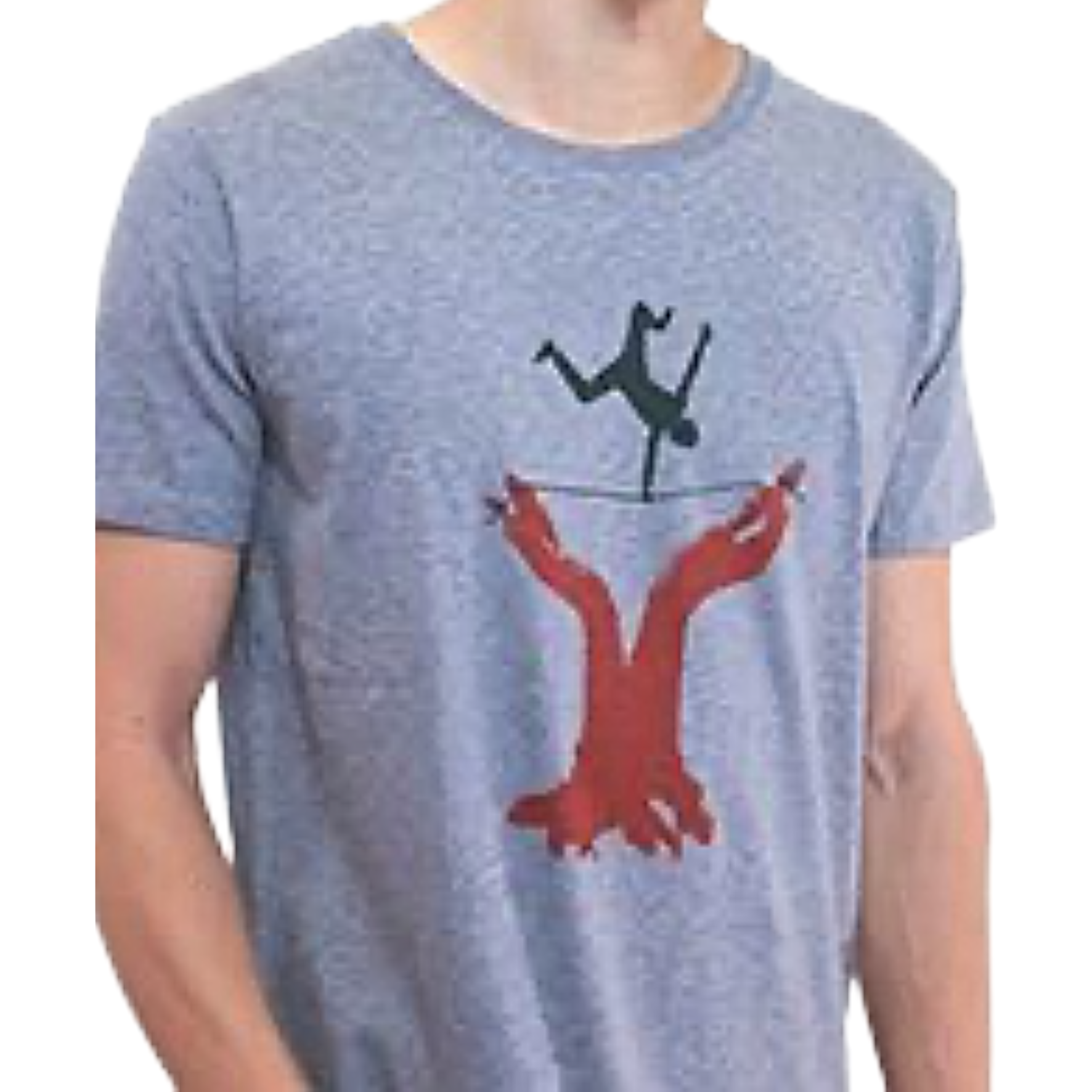 T-Shirt, bedruckt "Slackline"