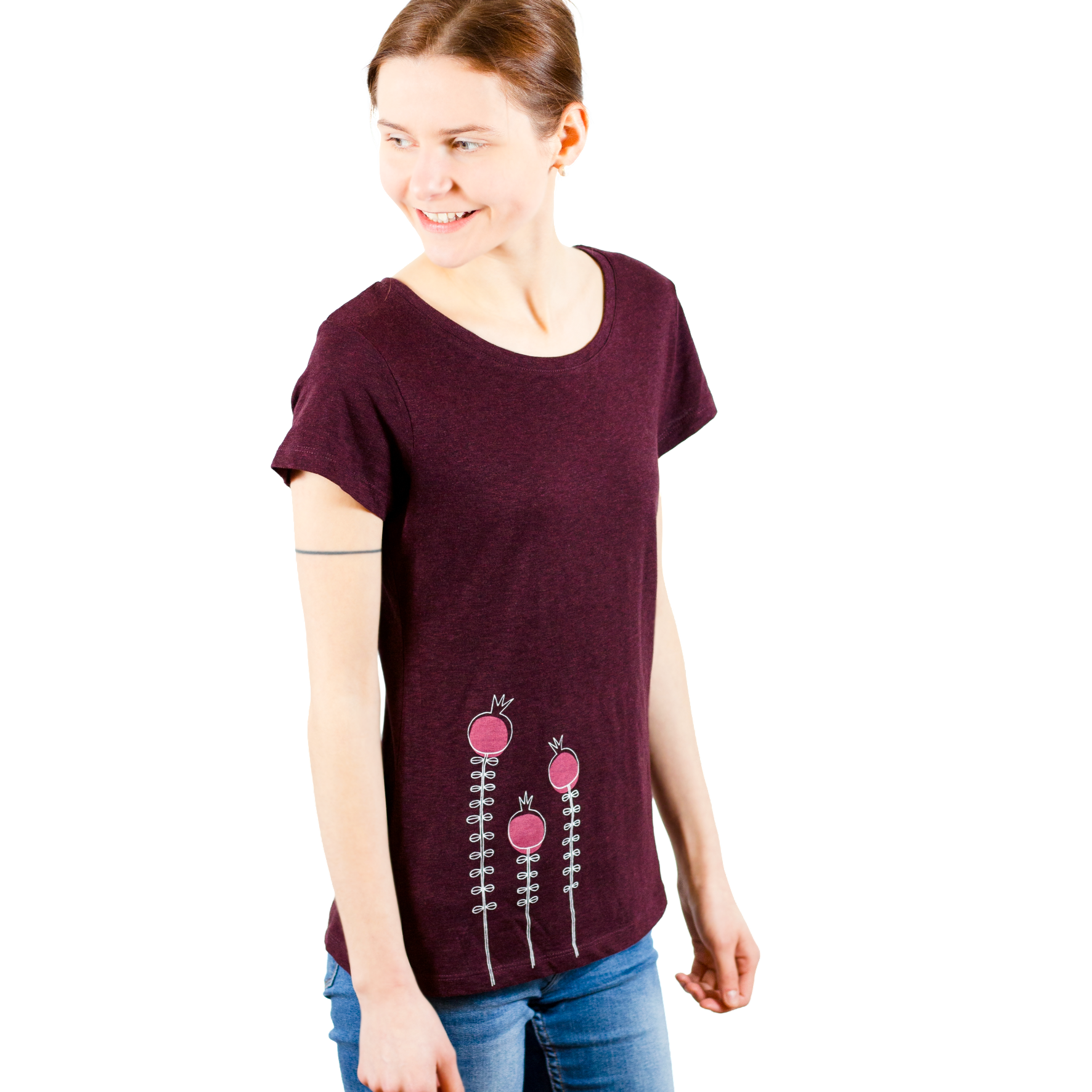 T-Shirt, bedruckt, "Lillis Blume"