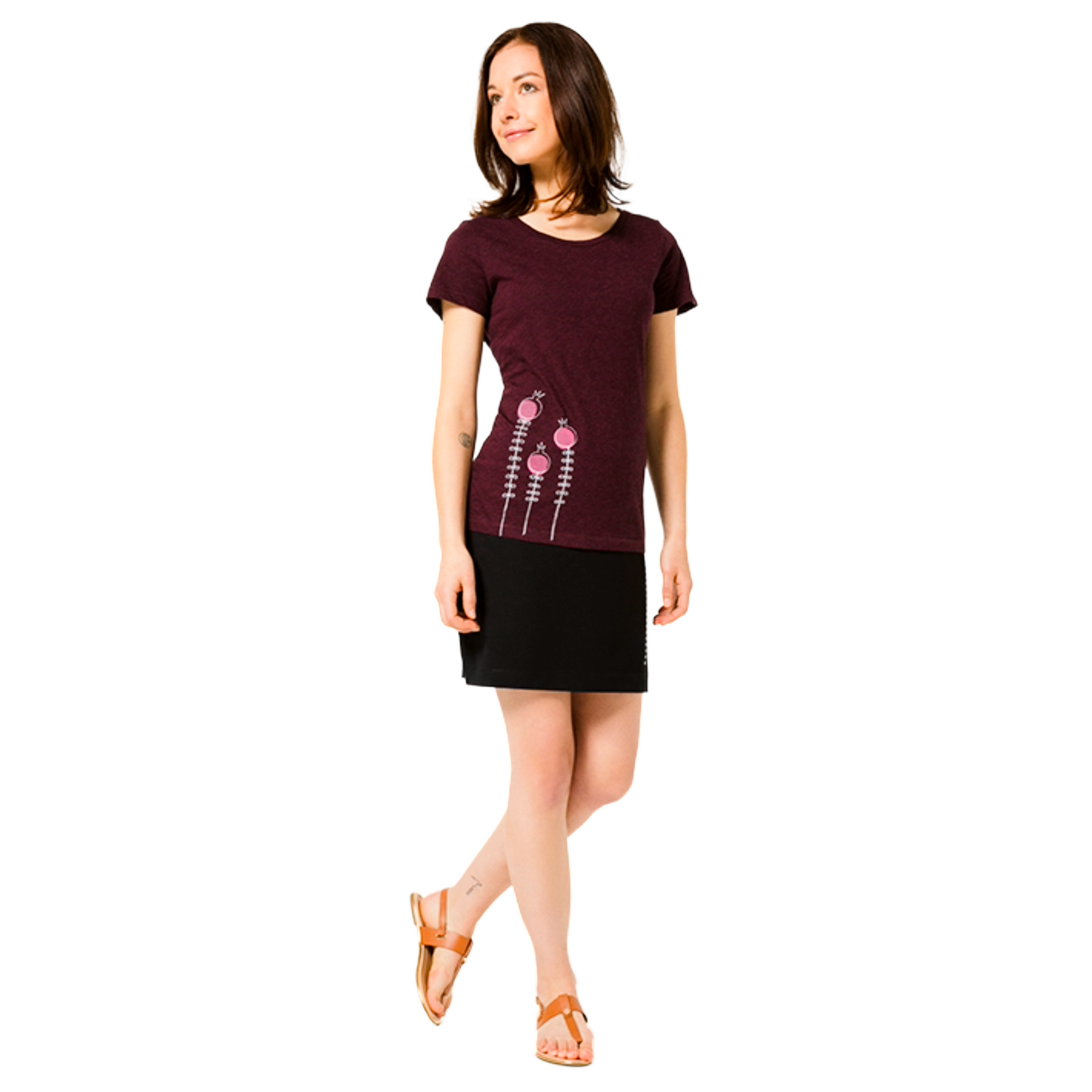 T-Shirt, bedruckt, "Lillis Blume"