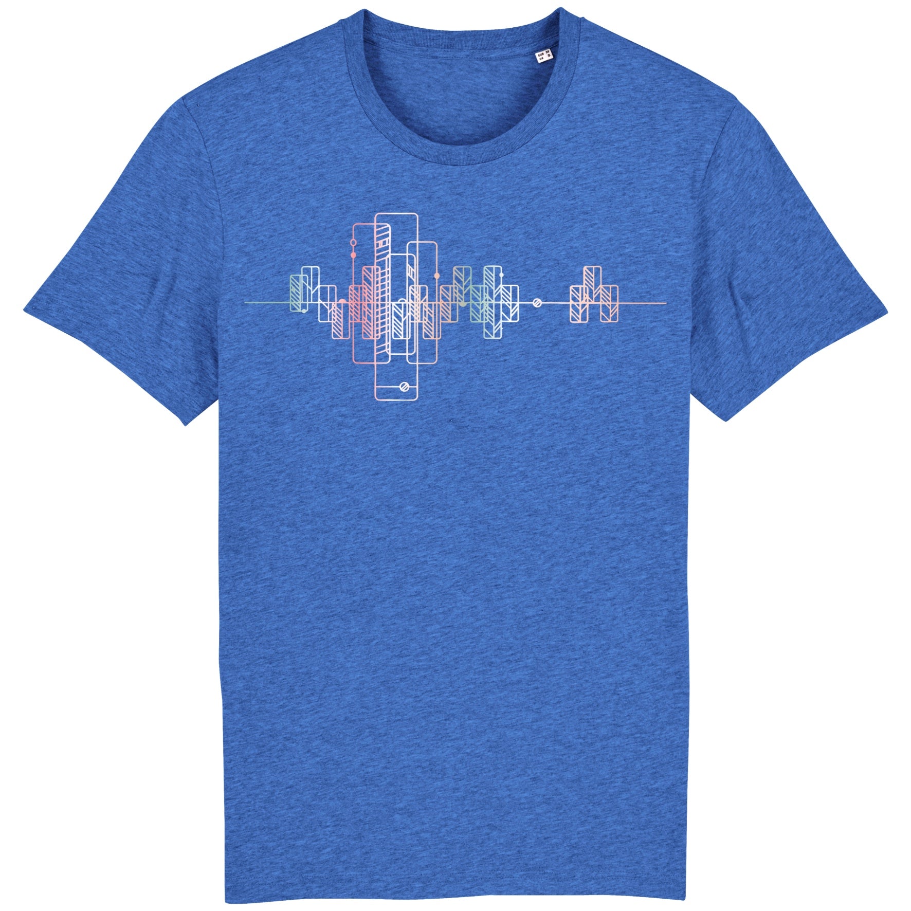 T-Shirt bedruckt, "GeoSkyline"