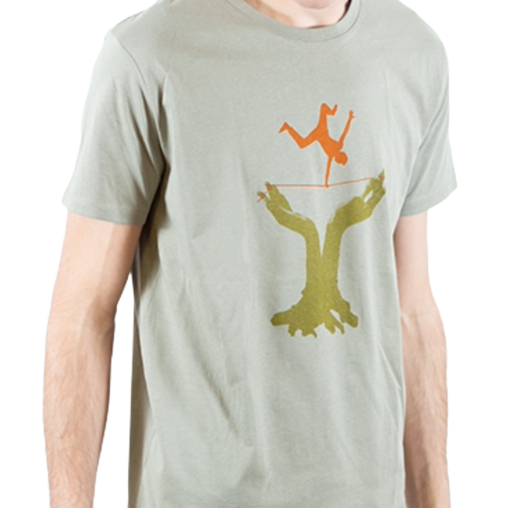 T-Shirt, bedruckt "Slackline"
