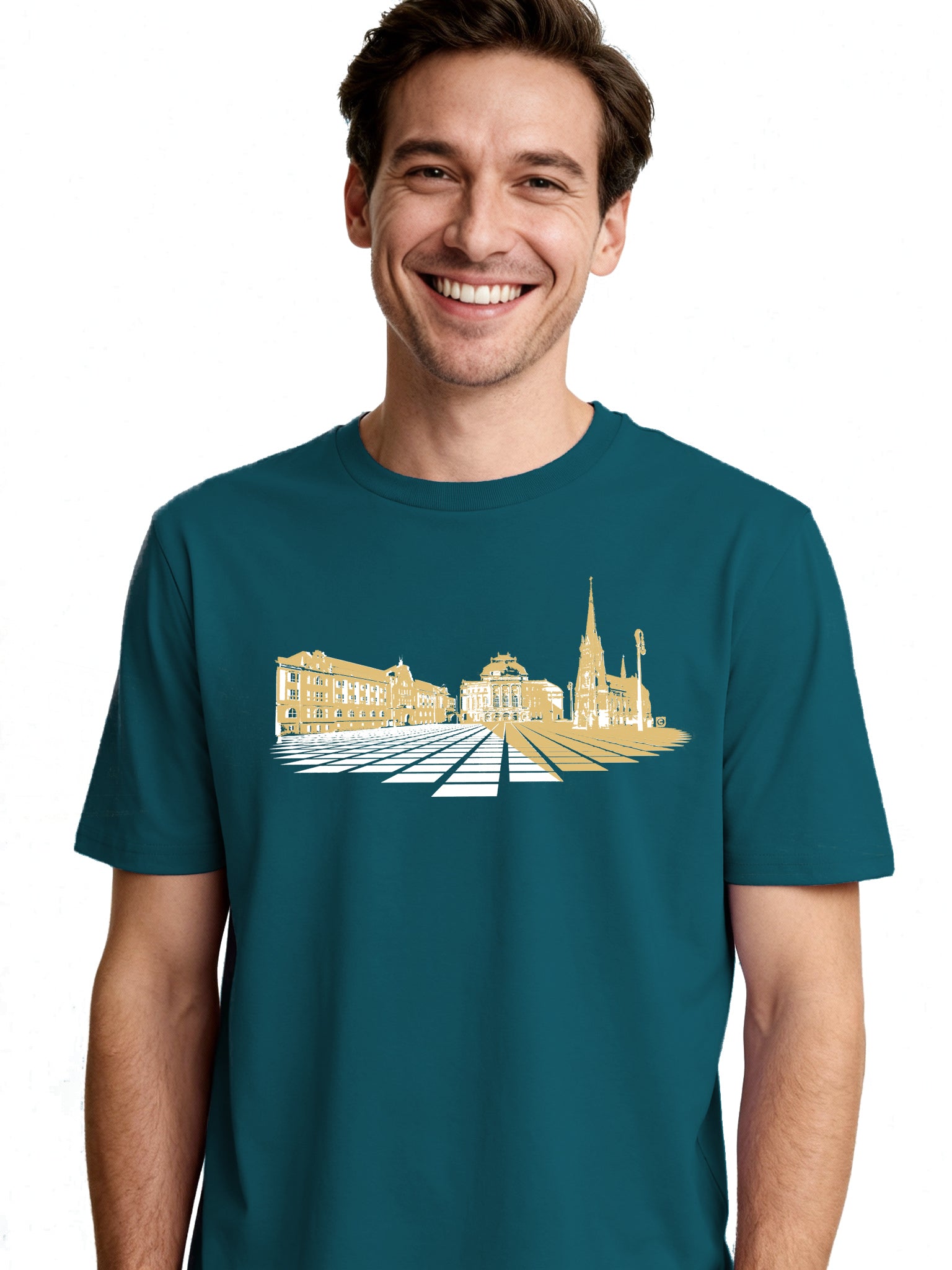 T-Shirt bedruckt "Opernplatz Chemnitz"