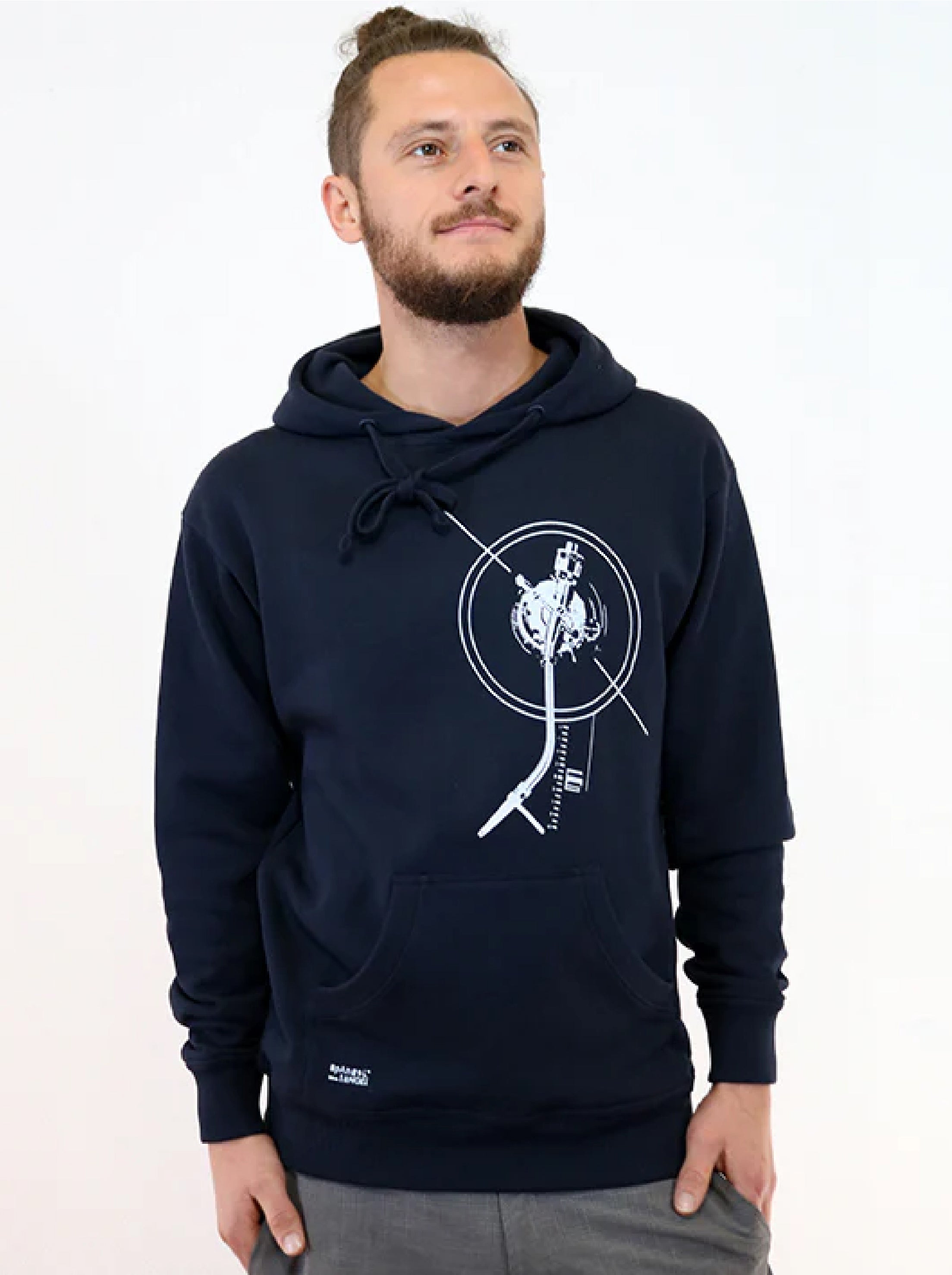 Hoodie "Turntable" navy, Sweatshirt, Kapuzenpullover