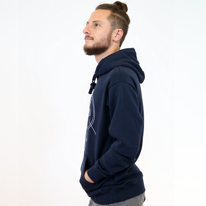 Hoodie "Turntable" navy, Sweatshirt, Kapuzenpullover