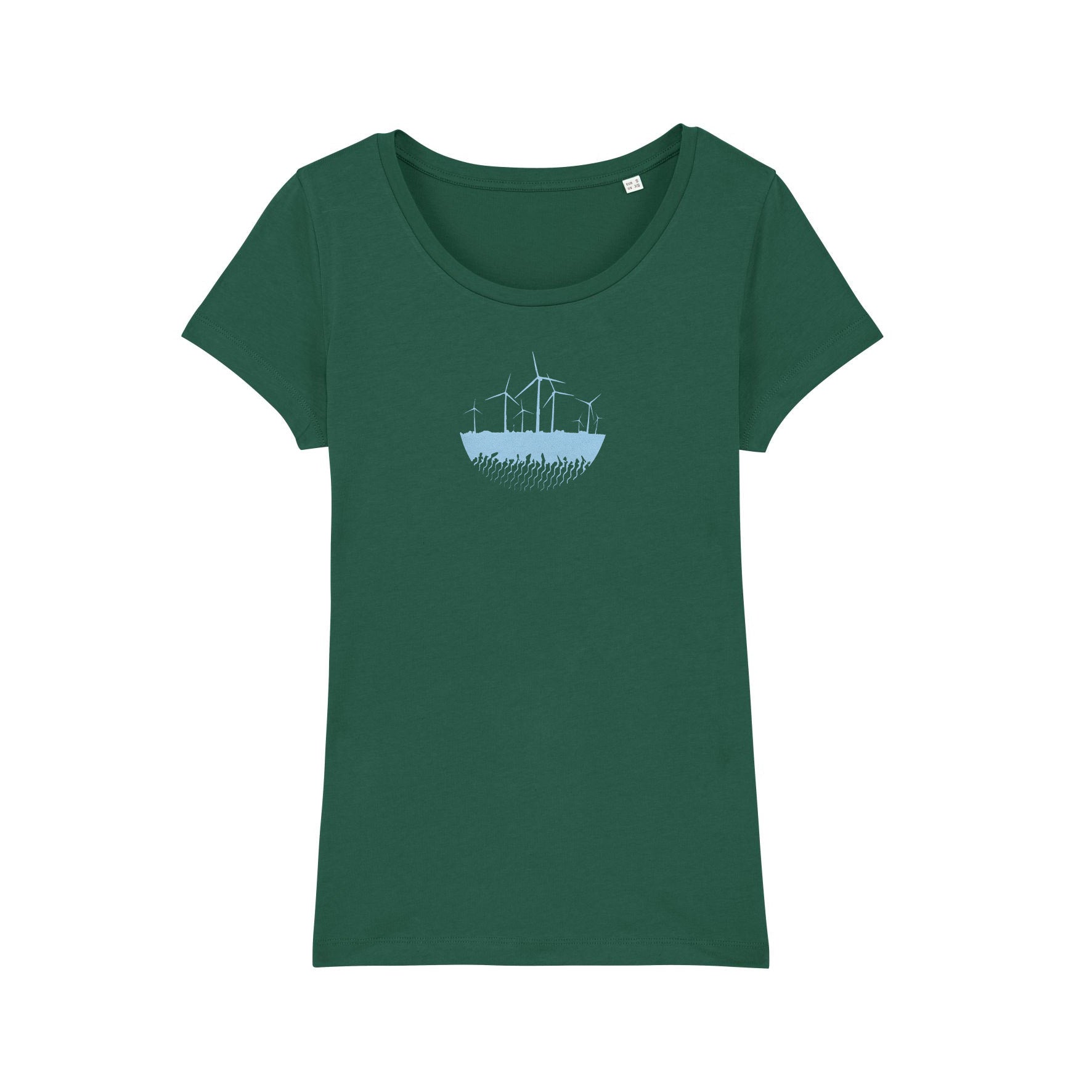 T-Shirt, Damen, bedruckt, "Windkraft"